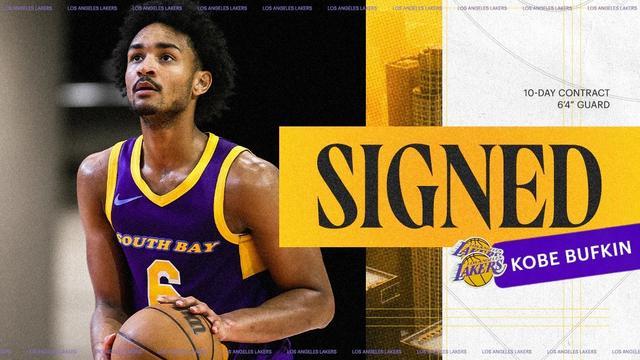 开云娱乐app安全登录-官方：湖人与科比-巴夫金签下10天短合同，后者穿18号